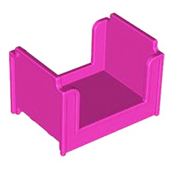 Тёмно-розовая детская кроватка – деталь конструктора Лего дупло Б/У