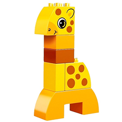 Жираф – сборная фигурка из кубиков Лего дупло