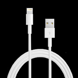 Белый дата-кабель Dialog USB - Lightning для Apple 1 метр