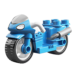Голубой мотоцикл Лего дупло