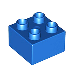 Кубик 2х2 Лего дупло: синий