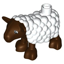 Овца с коричневыми ногами – фигурка Лего дупло