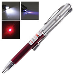 Ручка с лазерной указкой, УФ детектором и белым фонариком