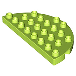 Полукруглая пластина – деталь Лего дупло: цвет лайма