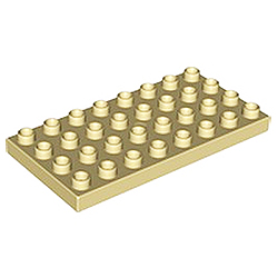 Пластина 4х8 штырьков — деталь конструктора Лего дупло: цвет загара