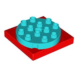 Поворотный строительный блок с большой платформой  — деталь Лего