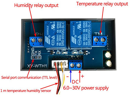 Регулятор температуры и влажности WTH-1