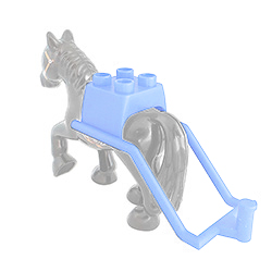 Упряжка для лошади, совместимая с Лего дупло деталь: голубая