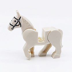Белая лошадь — фигурка, совместимая с конструктором Лего