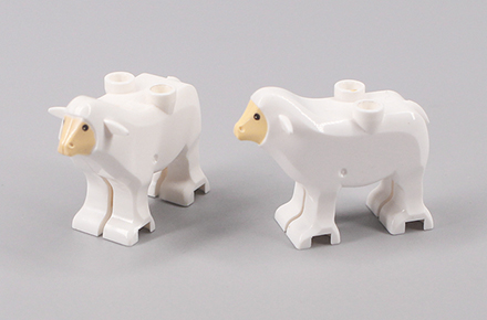 Белая овца — фигурка, совместимая с конструктором Лего