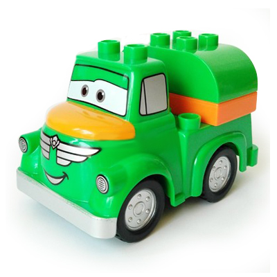 Машина-бензовоз, совместимый с Лего дупло