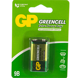 Батарейка 6F22 (Крона) GP greencell