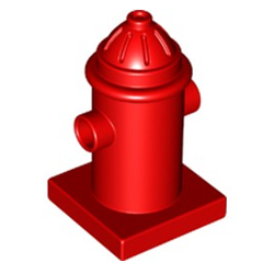 Красный пожарный гидрант – деталь конструктора Лего дупло