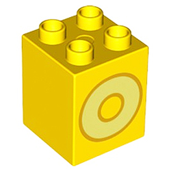 Кубик 2х2 (высокий) Лего дупло: буква О