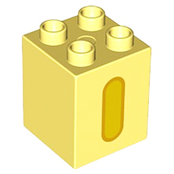 Кубик 2х2 (высокий) Лего дупло: буква I