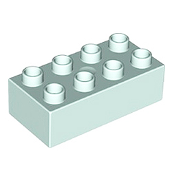 Кубик 2х4 (толстый) Лего дупло: бирюзовый цвет
