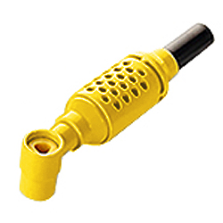 Жёлтая выхлопная труба или пушка – деталь, совместимая с Lego Toolo