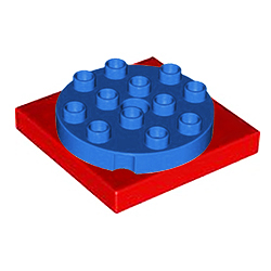 Поворотный строительный блок с синей большой платформой Лего Дупло