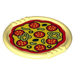 Желтая тарелка «Пицца» Лего дупло