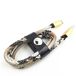 Кабель «Atlanfa» USB - microUSB «Кожа змеи» 1 метр