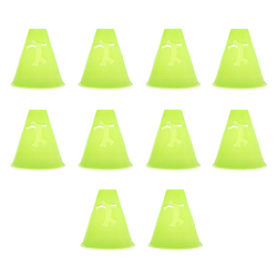 Флуоресцентные зелёные конусы для фристайл слалома – 10 штук