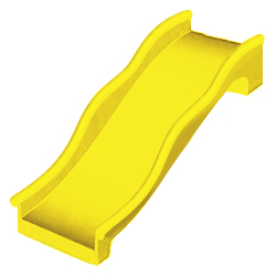 Жёлтая широкая горка, совместимая с конструктором Лего Дупло