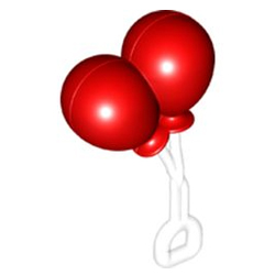 Красные воздушные шарики, совместимая с конструктором Лего Дупло
