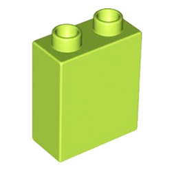 Кубик 2х1 (высокий): цвет лайма, совместимый с Дупло