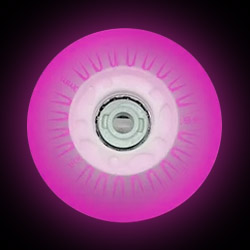Светящееся колесо 68мм 90А розовый цвет (для детских роликов)