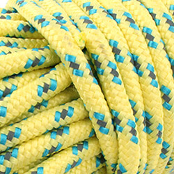Жёлто-синий шнур со световозвращающими вставками (1 метр)