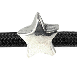 Металлическая бусина «Звезда» для браслетов из паракорда