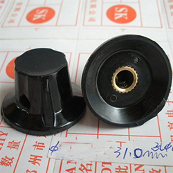 Ручка для переменных резисторов черная, 31 мм