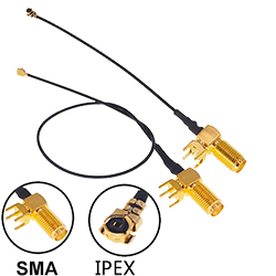 Пигтейл (кабельная сборка) IPEX-SMA(мама) 10см.