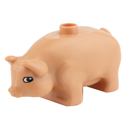 Большая свинья – фигурка, совместимая с конструктором Лего дупло