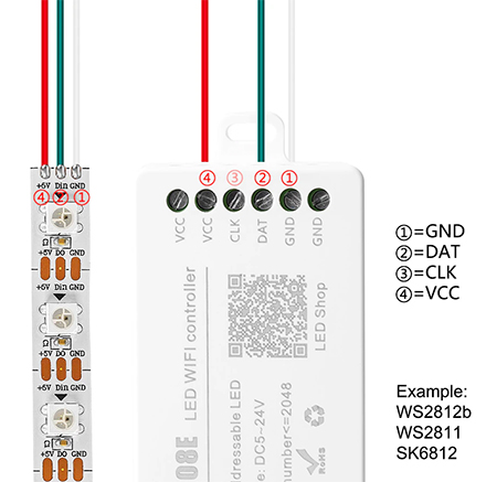 Wi-fi контроллер SP108E для светодиодных адресных лент на WS2811