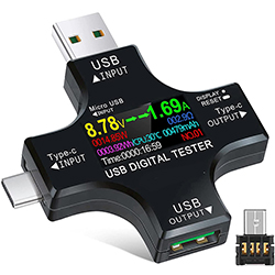 USB тестер с цветным экраном и Bluetooth