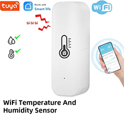 Дистанционный датчик температуры и влажности, WiFi, Tuya