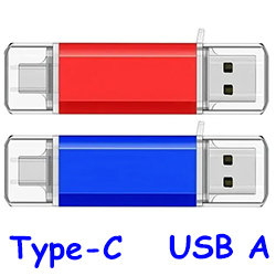 USB Flash Disk 64 Gb USB A + USB Type C