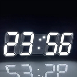 Часы настенные электронные с календарем и термометром х19 см - РусЭкспресс