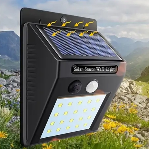 Уличный светильник на солнечной батарее с датчиком движения