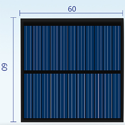 Солнечная батарея 12 вольт, 70 ма, 110*55 мм