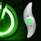 Светодиодный велосипедный зелёный «катафот» (светилка на колёса)