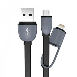 Кабель трансформер USB->IPhone 5/5S +micro USB 1 метр