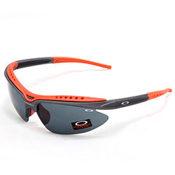 Спортивные солнцезащитные очки оранжево-серая оправа
