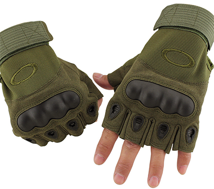 Тактические перчатки без пальцев цвета хаки, размер L