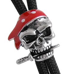 Бусина-череп №13 (пират в красном с ножом)
