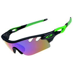 Универсальные очки в спортивном стиле 7886 чёрно-зелёная оправа