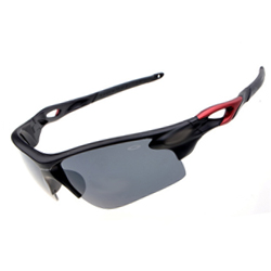 Универсальные очки в спортивном стиле 9053 чёрная-красная оправа