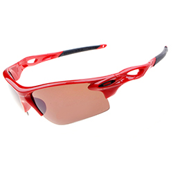 Универсальные очки в спортивном стиле 9053 красно-чёрная оправа