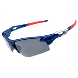 Универсальные очки в спортивном стиле 9053 сине-красная оправа
